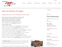 Tablet Screenshot of olympiaartleague.com